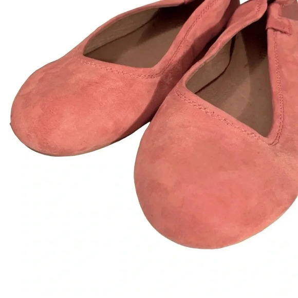 Emu Pink Suede Ballet Flats - Picture 6 of 10
